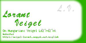 lorant veigel business card